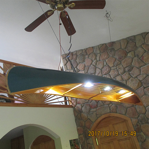 72" Beautiful Hunter Green Canoe Chandelier! - canoemodelkits